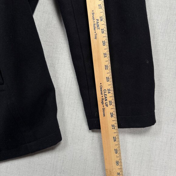 Marc New York Double Breasted Peacoat Black Wool Blend Zip Insert Lined - Picture 11 of 14